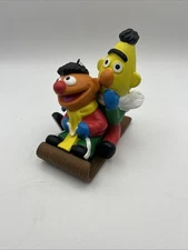 Sesame Street VTG Bert & Ernie on Sled Christmas Ornament Jim Henson