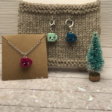 ☕Kawaii Hot Cocoa Mugs Polymer Clay Charms (stitch markers, knitting, crochet)