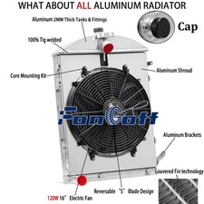 Fits 1930-1931 Ford Model Aa Double A Heavy Duty 3.3l 3 Rows Radiator Shroud Fan Fits 1930-1931 Ford Model Aa Double A Heavy Duty 3.3l 3 Rows Radiator Shroud Fan