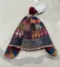 Chullo Handmade Traditional Folk Art Hat Patchwork Made In Peru Alpaca Wool
