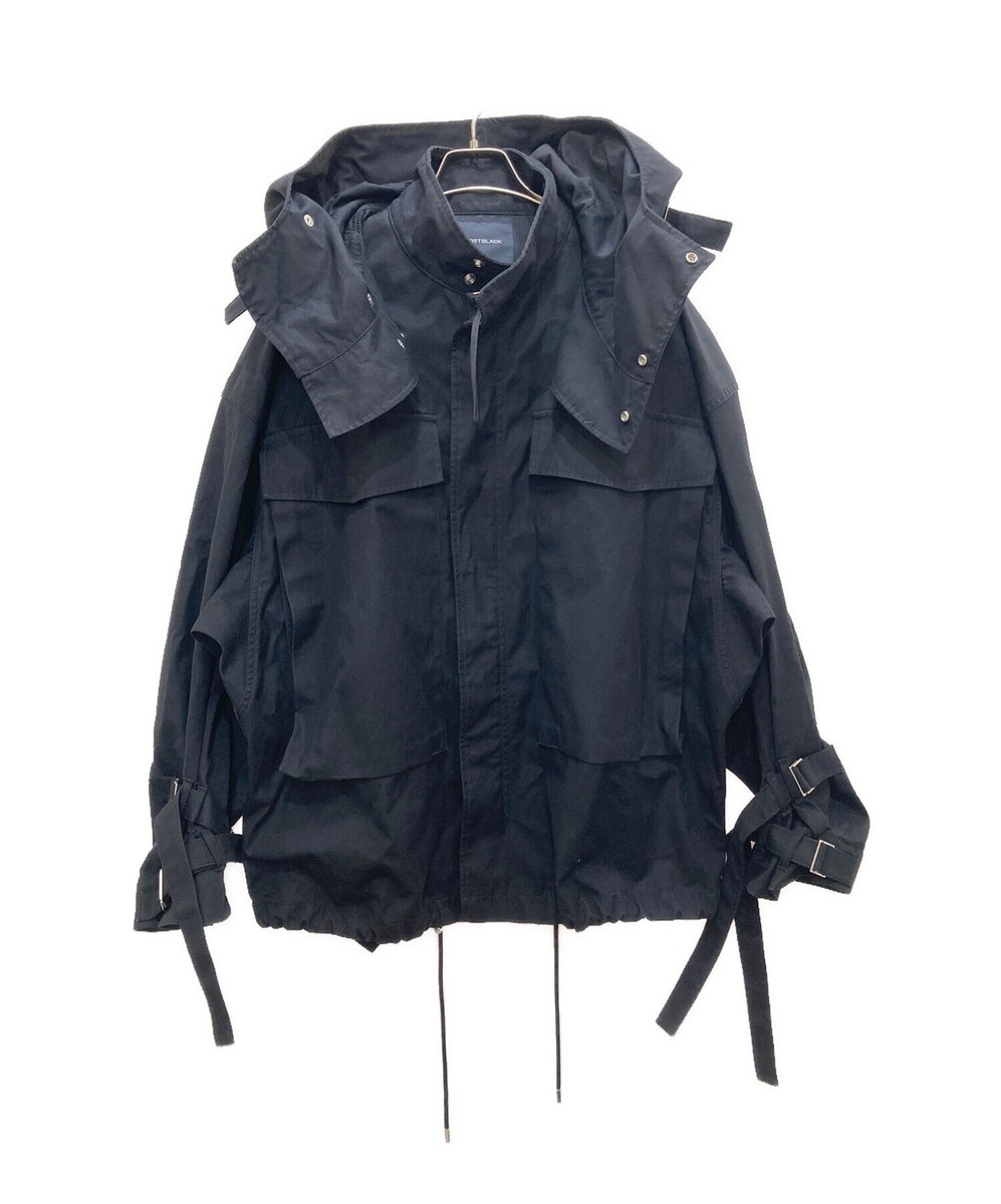 ALMOSTBLACK Blouson with hood black Size: 2 Black Men 21SS