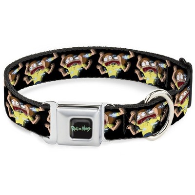 Rick and Morty Pet Collar, Dog Collar Metal Seatbelt Buckle, Morty Full Body Gli