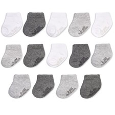 14 Pack Baby Grow Fit Flex Zones Cotton Stretch Socks for Unisex Girls Boys