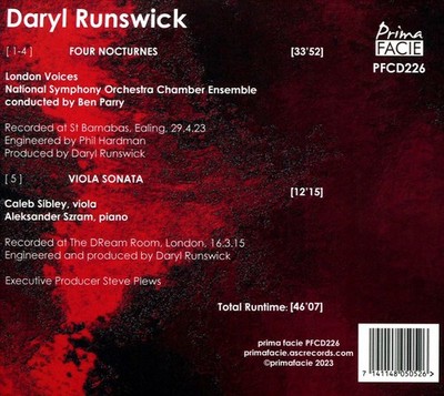 LONDON VOICES / BEN PARRY / CALEB SIBLEY / ALEKSANDER SZRAM RUNSWICK: FOUR NOCTU