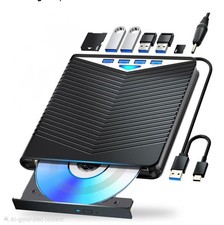 External Blu-ray Drive Support for Blu-ray DVD/CD Player/Read/Write, USB 3.0