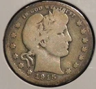 Silver Quarter - Barber - 1915-S (Looks retoned after old cleaning.) - Set Break