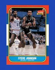 1986-87 Fleer Set-Break # 55 Steve Johnson EX-EXMINT *GMCARDS*