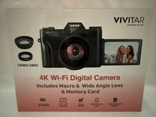 Vivitar 4K Wi-Fi Digital Camera w/ Lenses New Open Box
