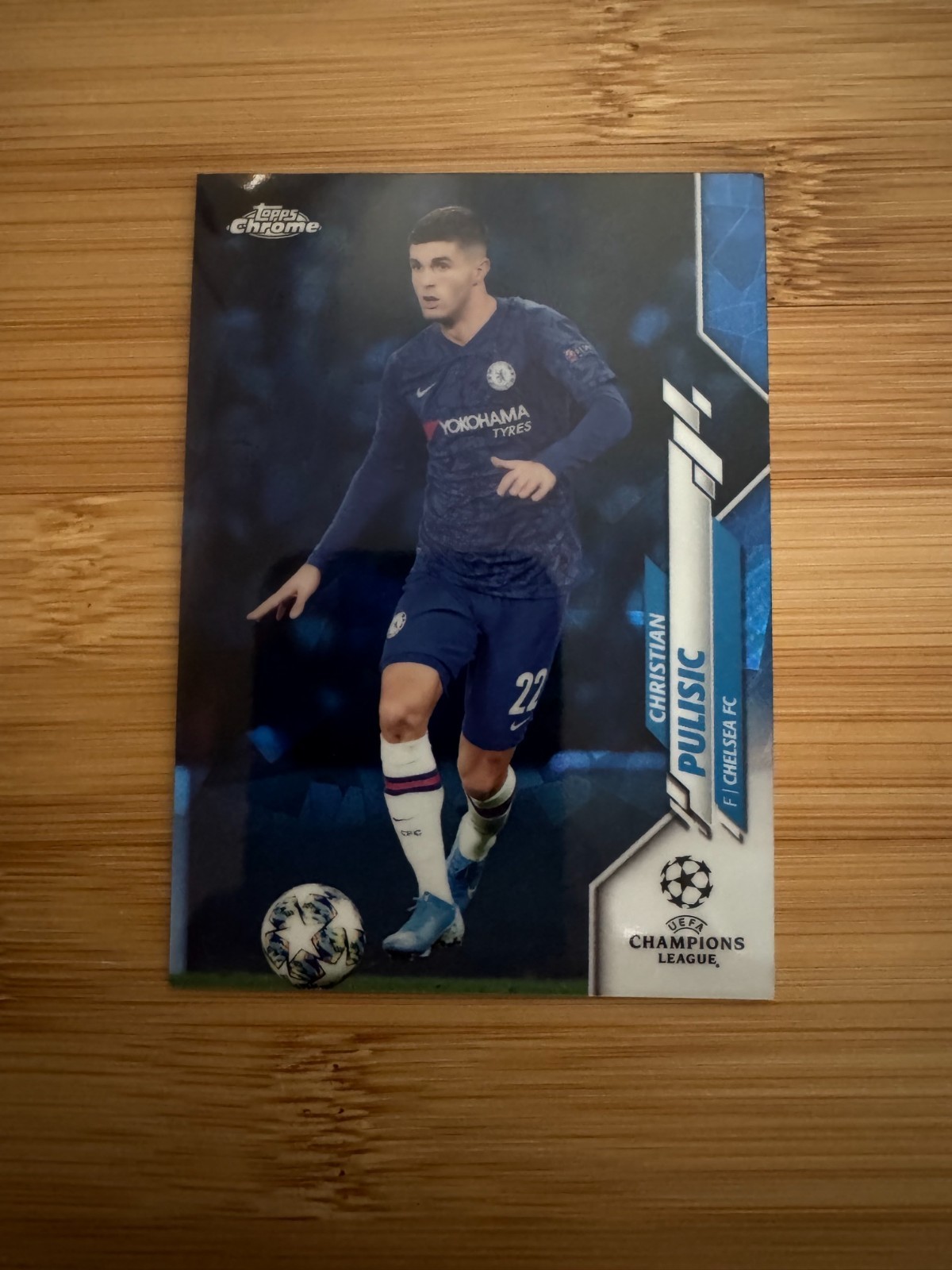 2019-20 Topps Chrome UCL Sapphire Christian Pulisic #47 Image Variation 
