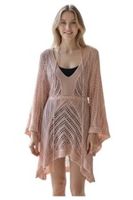 Free People Women’s Whimsical Asymmetric Creme Beach Cover-Up Mini Dress Small