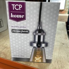 TCP Home Decorative Chrome Finish Pendant BNIB Drop Up to 85cm
