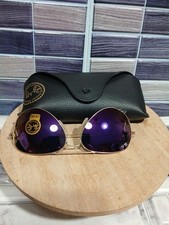 Ray Ban RB3025-58mm 14-140 Gold Frame Aviator Purple Green