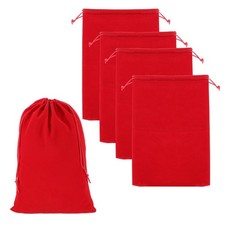 Headphone Bag, 5 Pcs 15.75x11.81 Inch Headset Carrying Pouch Red