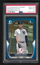 2023 Bowman Chrome #BCP-188 Brandon Mayea True Blue Refractor /150 PSA 10