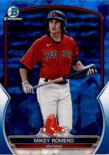 Mikey Romero 2023 Bowman Chrome Prospects Sapphire #BCP-69 Boston Red Sox