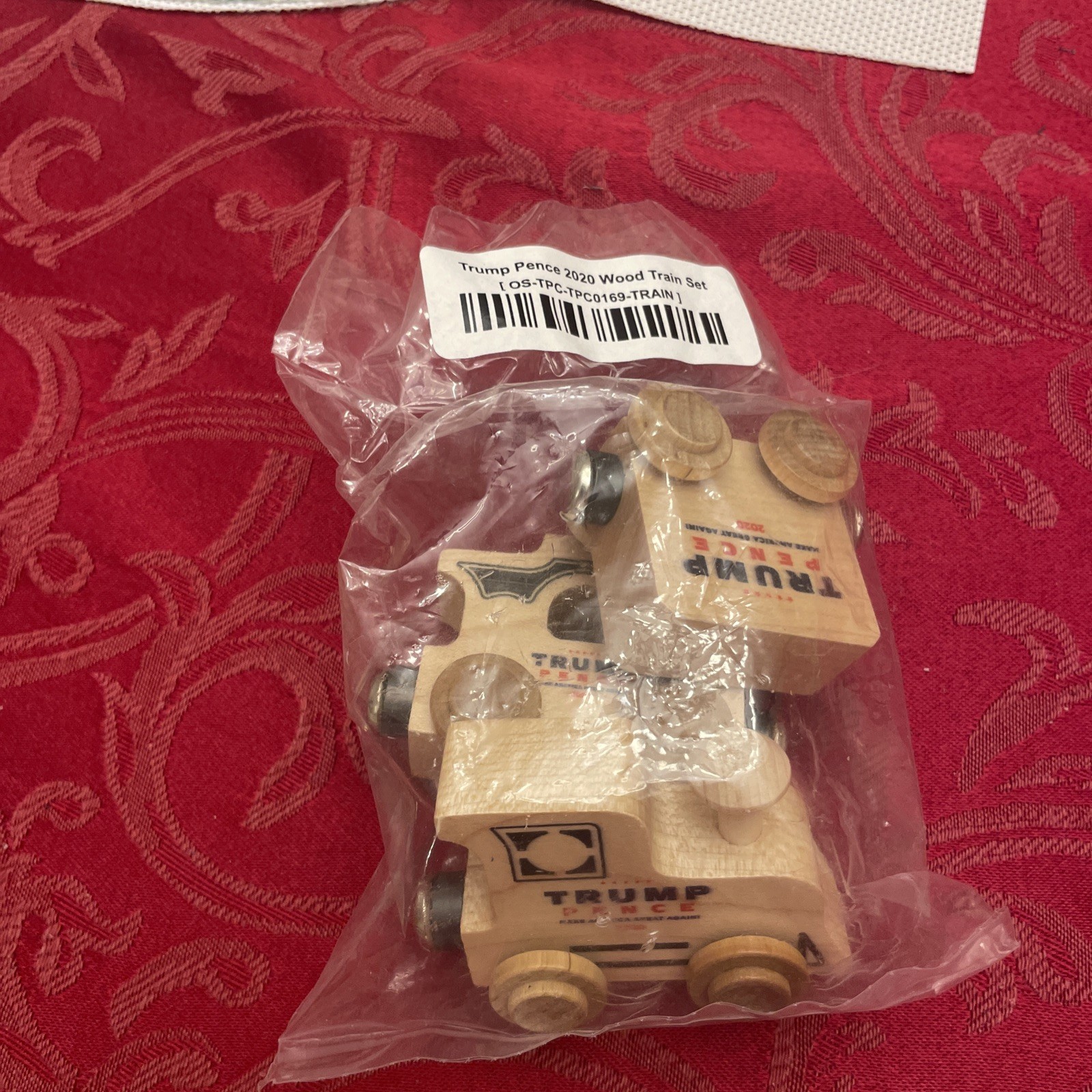 Trump Pence 2020 Wooden Toy Train With 3 Cars Official Merchandise