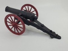 Cast Iron Field Cannon Red Spoke Wheel Black 10 1/2' Long Antique Toy Model