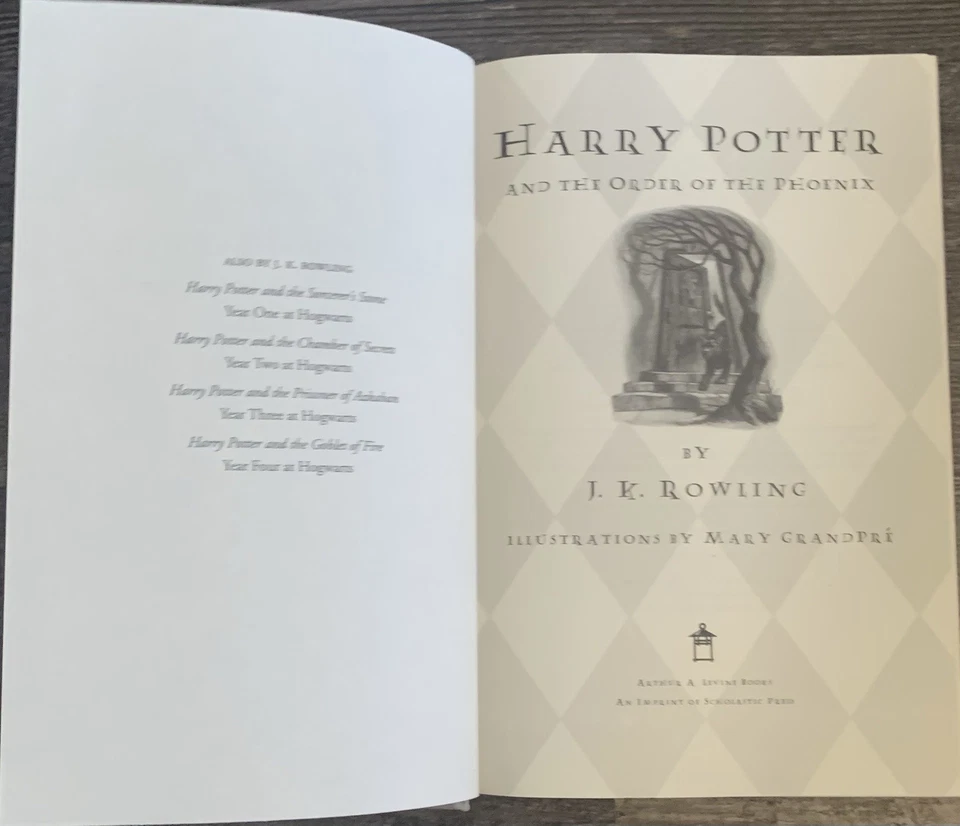 RARE! 1st Hardback Ed. Harry Potter And The Order Of The Phoenix Book 2003 GOOD! - Image 4 of 4