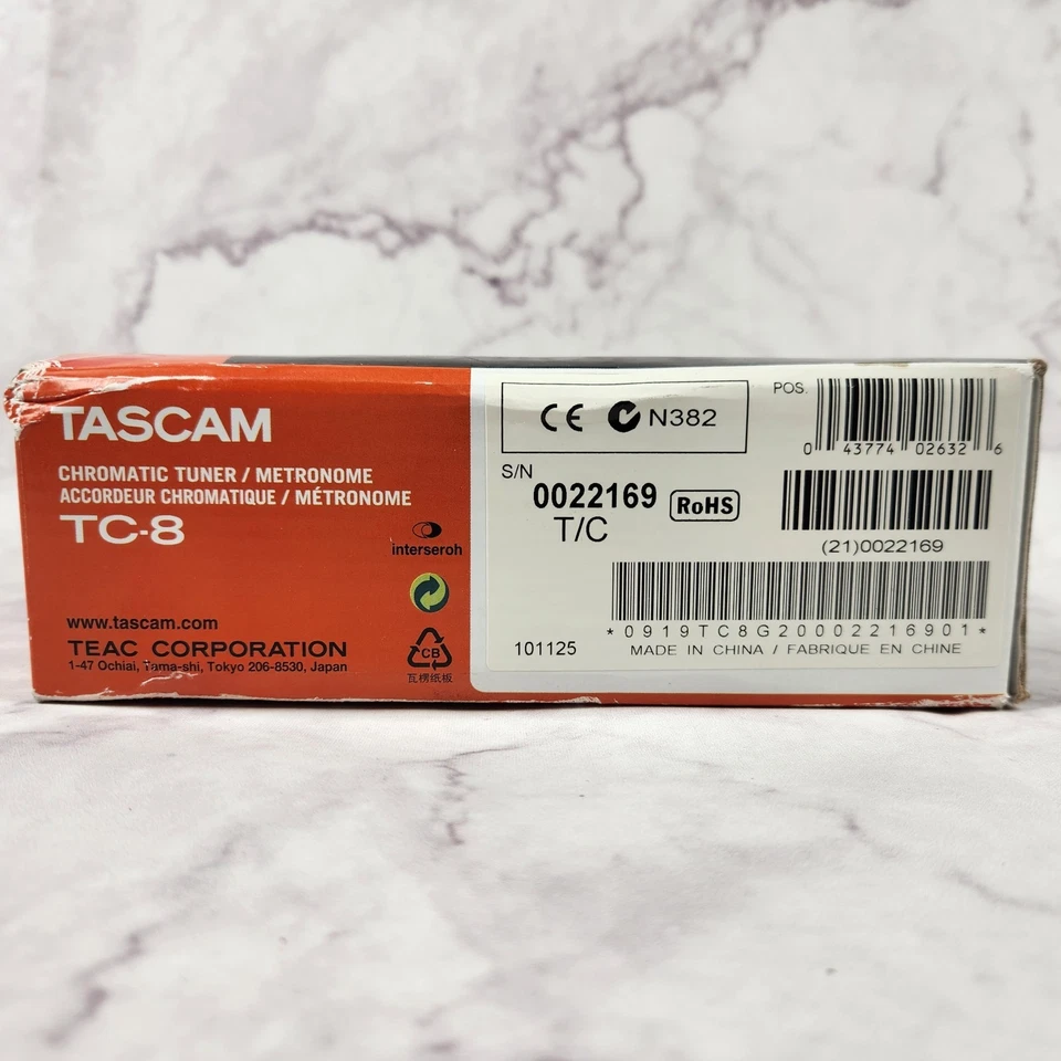 Sintonizador y metrónomo cromático blanco Tascam TC-8 PROBADO Foto 2 de 4