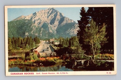 Canadian Rockies Cascade Mountains Banff Canada Postcard R16 The Coast Pub