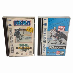 NHL Powerplay 96 & NHL All-Star Hockey (Sega Saturn) Complete w/ Man + Reg Card