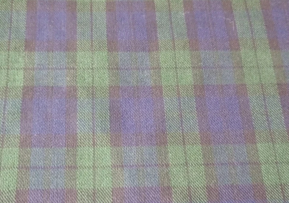 Reloj De Colección Negro Escocés Tartán Escocés Mezcla Lana o Lana Tela BTHY 59" Ancho Foto 3 de 4