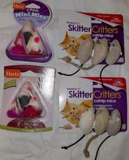 Cat Toy Lot Of Mice 4 packs 12 total