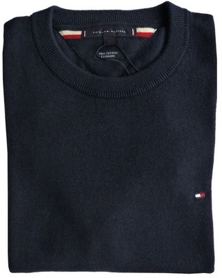 TOMMY HILFIGER Pullover, Gr.M, EO/CTN CASHMERE, Sky Capitan Htr