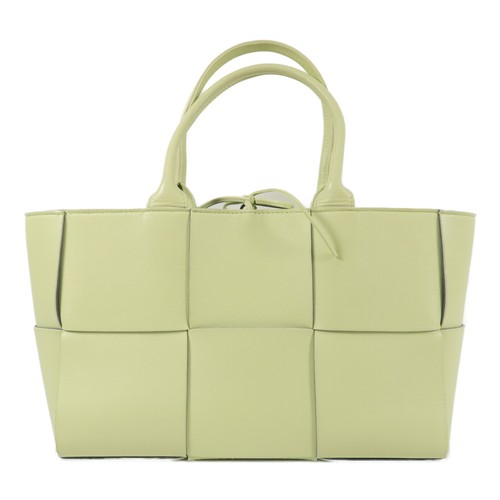BOTTEGA VENETA BV SHW Small Arco Tote Bag Calfskin Leather Yellow/Grey