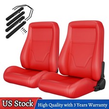 Pair Bucket Seats With Slider Kit For Chevy Chevelle Monte Carlo Corvette 60-79