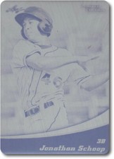 JONATHAN SCHOOP 2011 Leaf Limited Rookie Card Press Plate RC ORIOLES 1/1