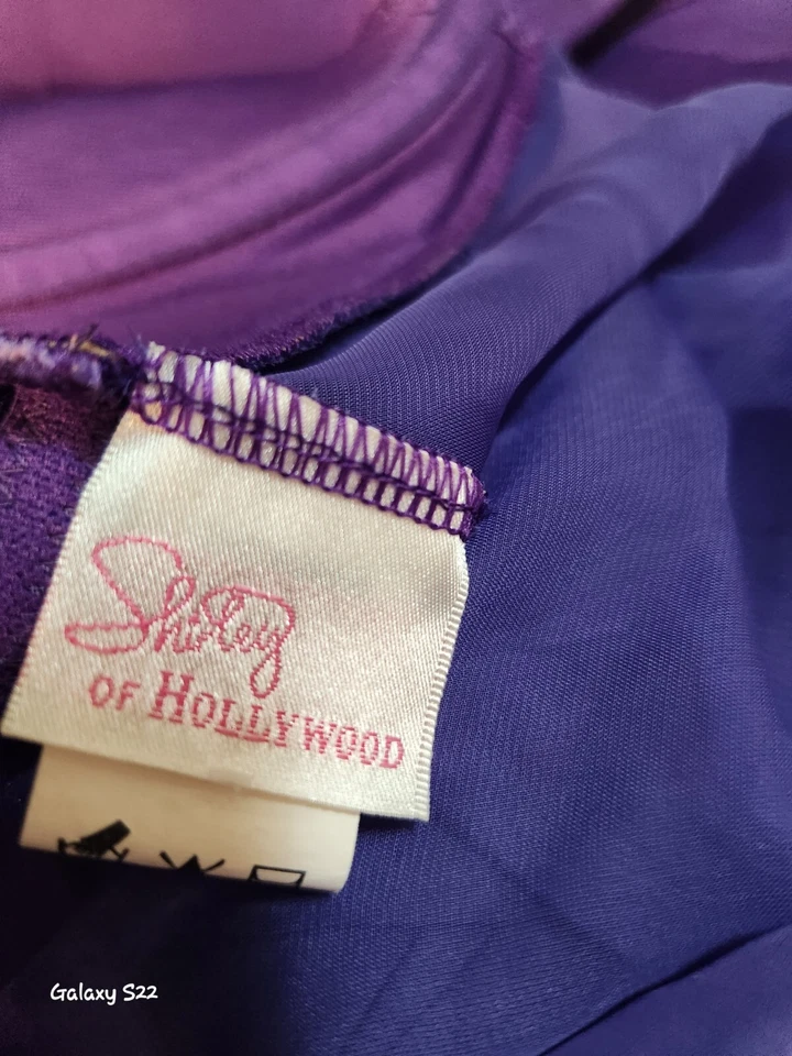 Babydoll Shirley of Hollywood Gorgeouse renda elástica malha macia roxa - Imagem 4 de 4