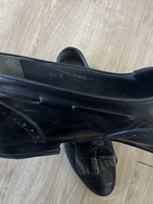 Made in Italy Peter Huber Black Tassel Kiltie Loafer Size 9  display picture 1
