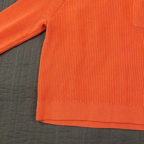 Maglione Talbots donna XL Petite arancione Pima cotone toppa tasca girocollo comodo - Foto 13 di 24