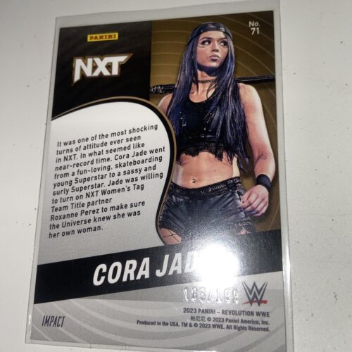 2023 Panini NXT WWE Revolution Impact Cora Jade No. 71 165/199 - Picture 2 of 2