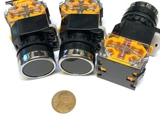 3 Pieces Black Latching push button switch 22mm normally open closed n/o n/c C32