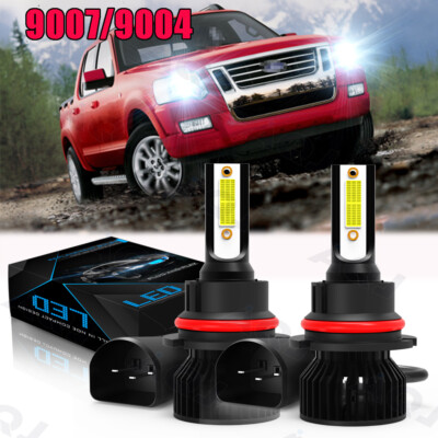 For Ford Explorer Sport Trac 2001-2005 Combo 6500K 9007 LED Headligh Hi/Lo Bulbs