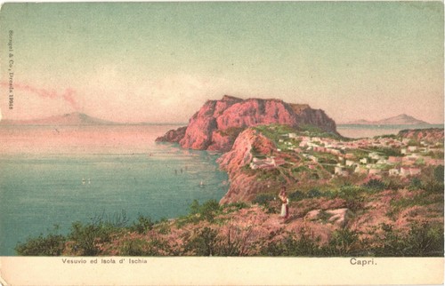 View Of Mt. Vesuvius And The Island Of Ischia, Gulf Of Naples, Italy ...