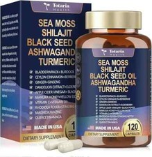 25-In-1 Sea Moss Black Seed Oil Ashwagandha Ginger Shilajit Supplement 18525Mg,