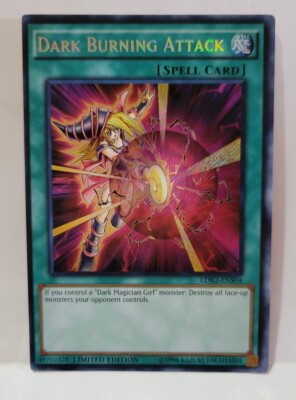 off center yugioh card YUGIOH DARK BURNING ATTACK LDK2-ENS04 SECRET OFF CENTER MISPRINT LIGHT  PLAYED