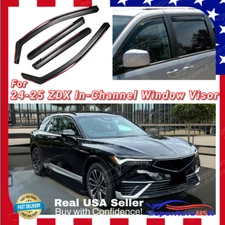 Fits Acura ZDX 2024-2025 In-Channel Window Rain Visors Sun Guards Vent Deflector