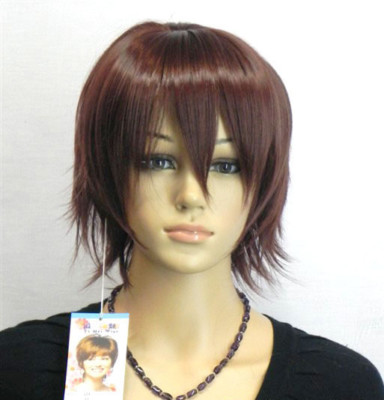 Hot Sell Fashion Short Dark Brown Straight Women Lady Hair Wig Wigs + Wig Cap