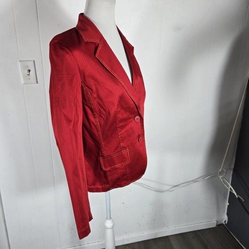 Dockie Brown Wms M Rot Gold Metallic Nähte Baumwolle Elasthan Jacke S5 - Bild 7 von 24