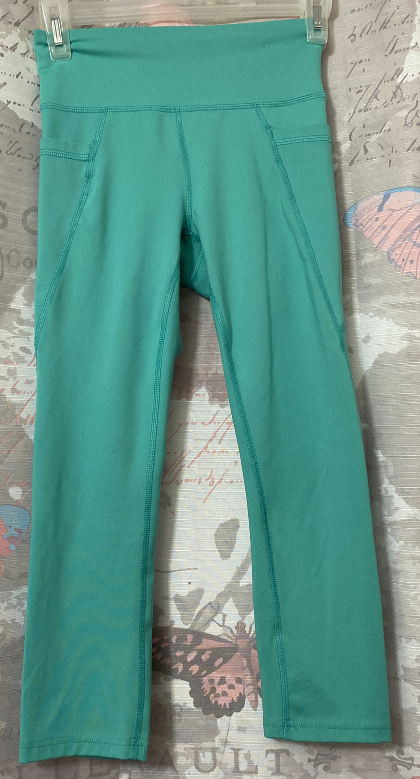 FILA Leggings Capris Juniors Verde Verde Verde Verde Verde Acqua Esercizio Taglia XS
