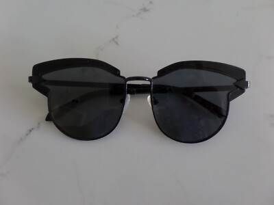 KAREN WALKER Superstars Felipe Cat-eye black metalTortoise 