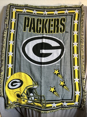 Green Bay Packers NFL Football Throw Blanket 53x59 Afghan Tapestry