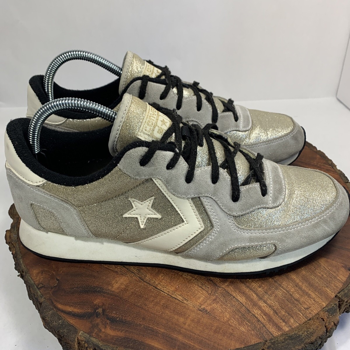 Converse Auckland Racer OX Gold Grey Sneakers White Men 9 or Converse Auckland Racer OX Gold Grey Sneakers White Men 9 or