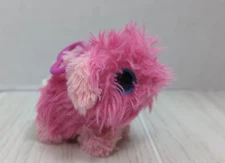 Scruff a luvs backpack clip Plush pink puppy dog blue eyes
