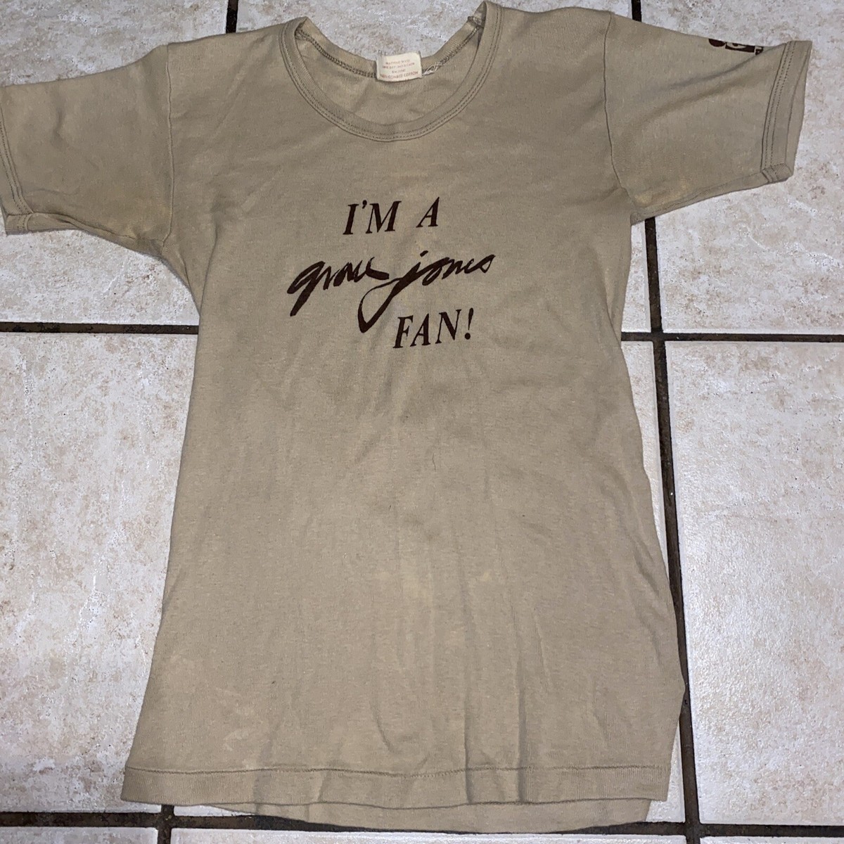 Grace Jones \" LIFE\" promo Tシャツ L Rare Vintage Grace Jones Shirt 70s/80s Funk Soul Medium