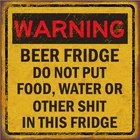 Beer Fridge Metal Sign Man Cave Decor Home Bar FREE SHIPPING